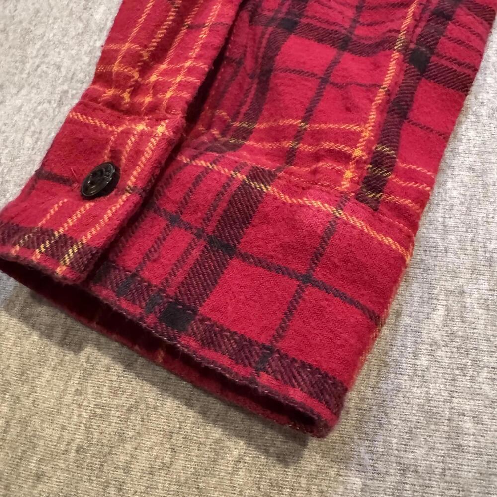Vans Red Plaid Button-Up Flannel Casual Shirt - Men's Large - Picture 6 of 12